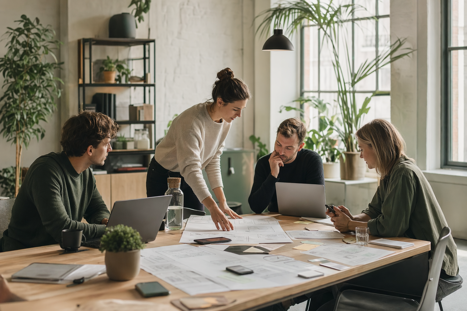 فريق استشاري يخطط خدمات رقمية