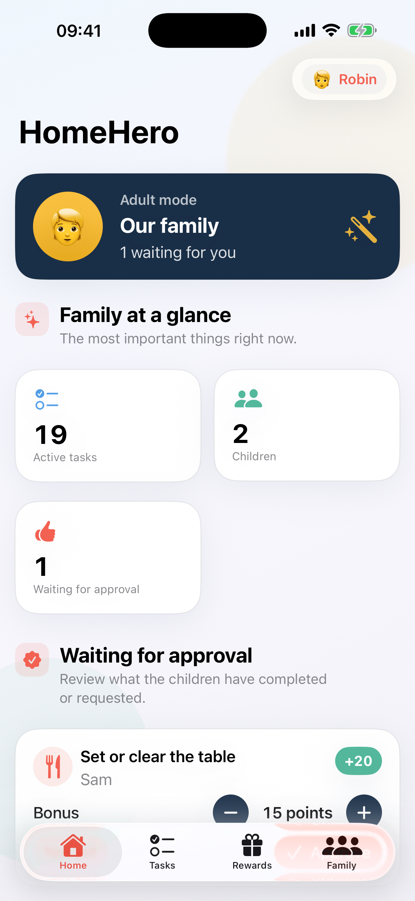 HomeHero – Family Tasks