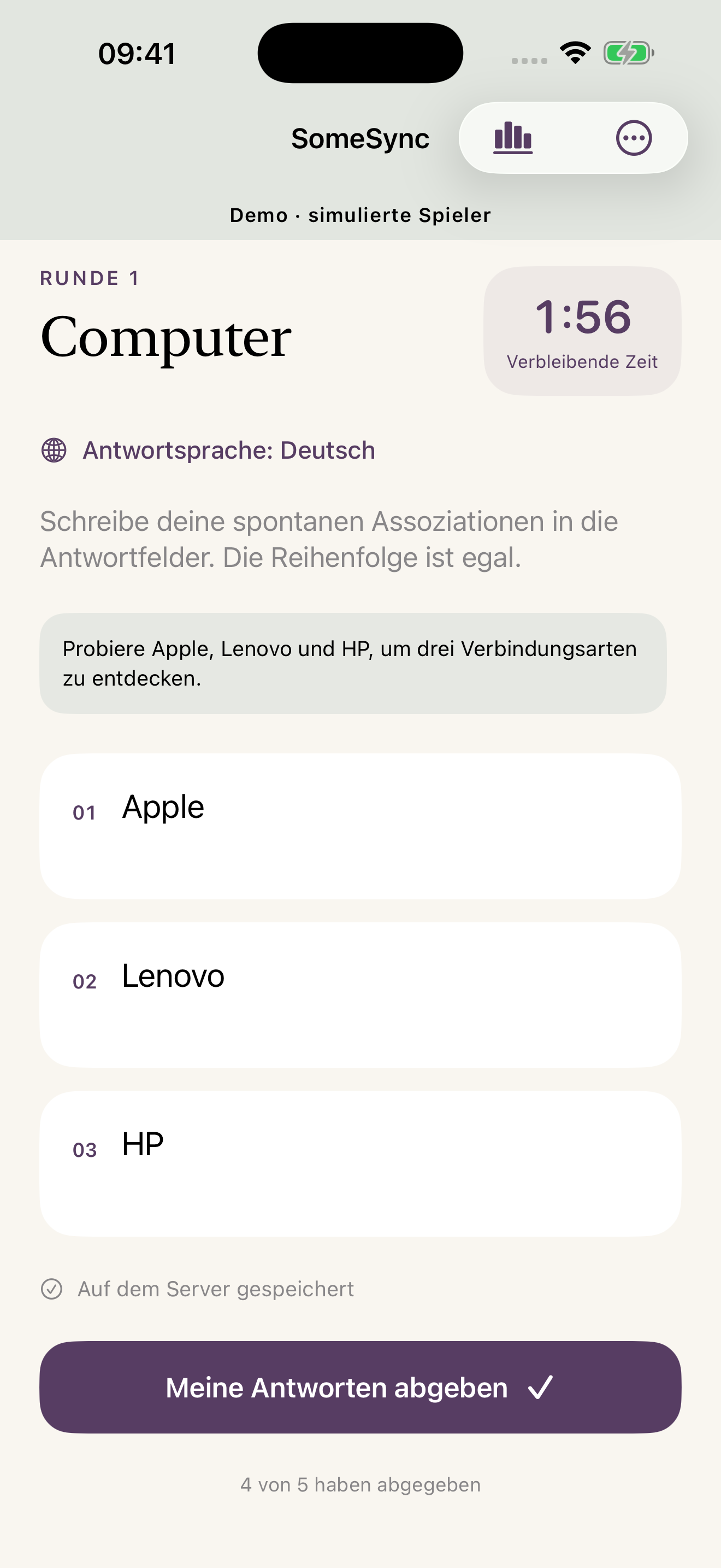 Schreibt eure Antworten auf