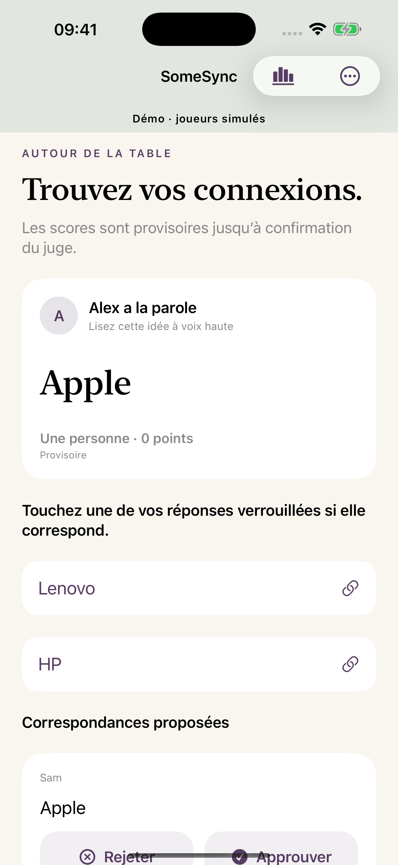 Autour de la table